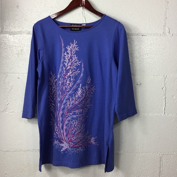 Bob Mackie Medium Sequined Tunic - Picture 4 of 7